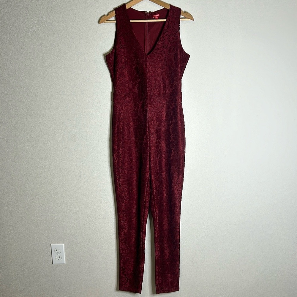 BRAND NEW without tags GUESS Maroon Jumpsuit Size S